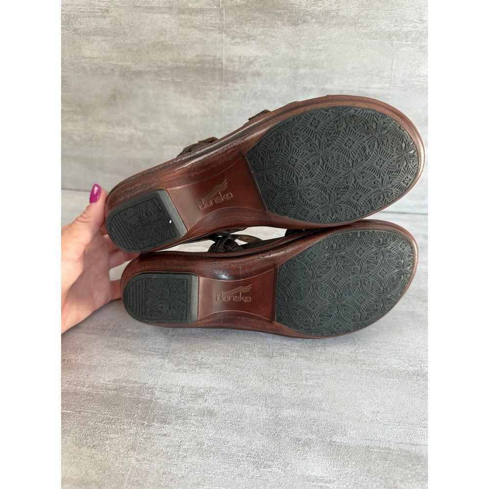 Dansko Brown Strappy Leather Slingback Sandals - Picture 8 of 8